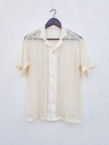 IVORY CROCHET SHIRT