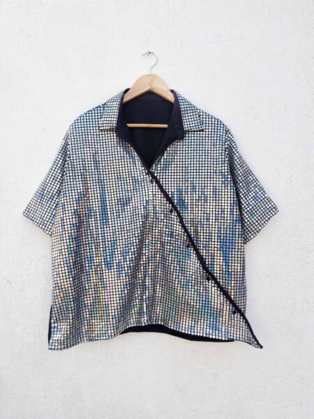 HOLOGRAPHIC ASYMMETRICAL SHIRT