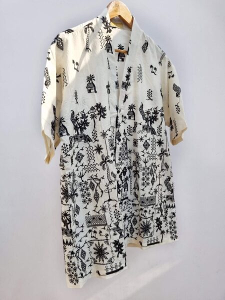 TRIBAL FLORA FAUNA EMBROIDERED SHIRT